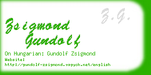 zsigmond gundolf business card